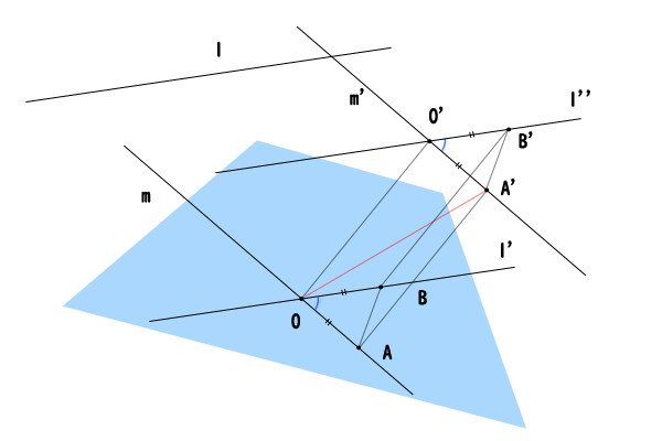 第三段階、平面α上にない点Oの場合の詳細